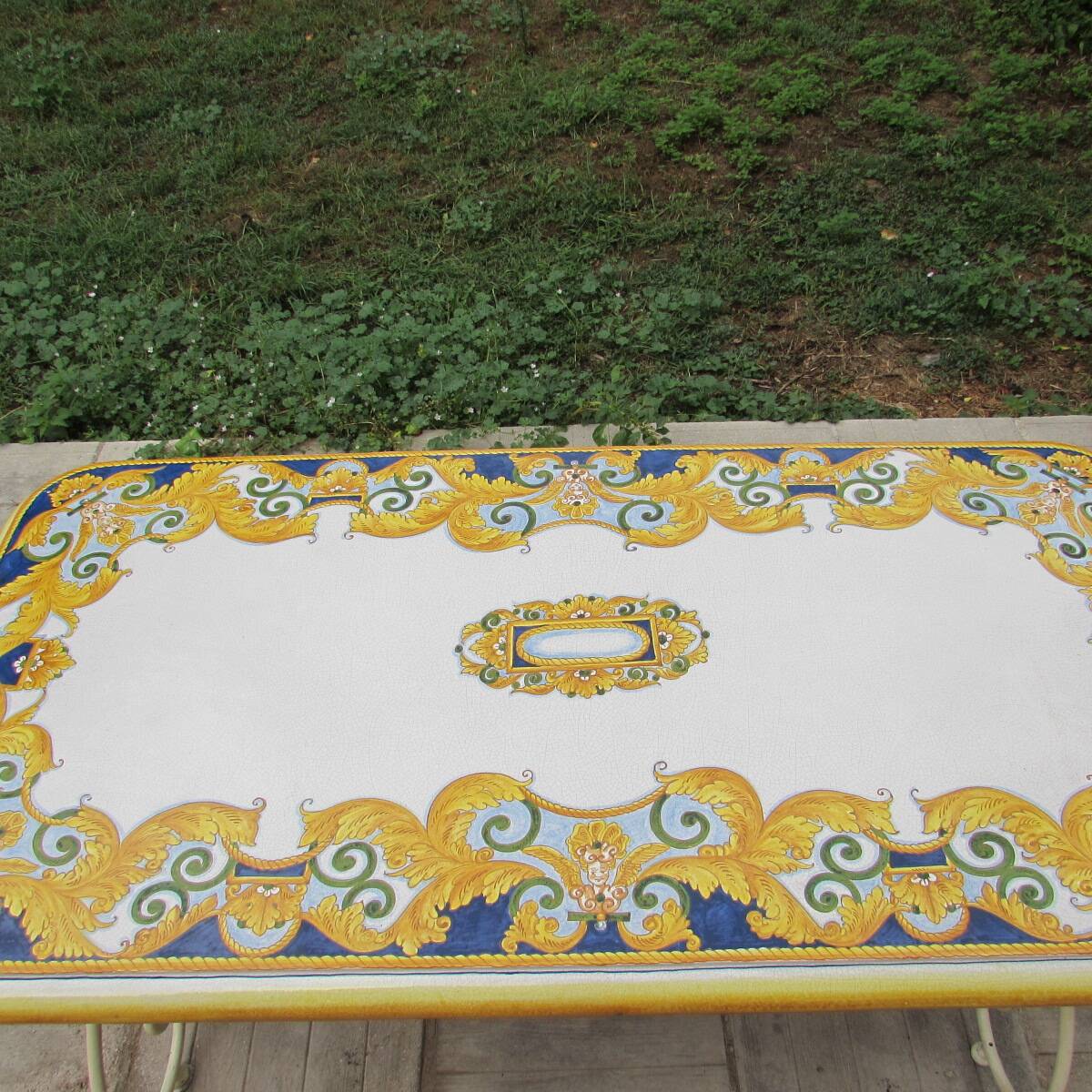 Modèle unique Table de Salle à manger plateau émaillé