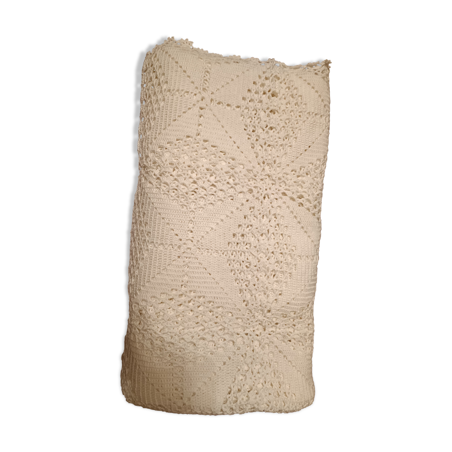 Handmade cotton crochet bedspread