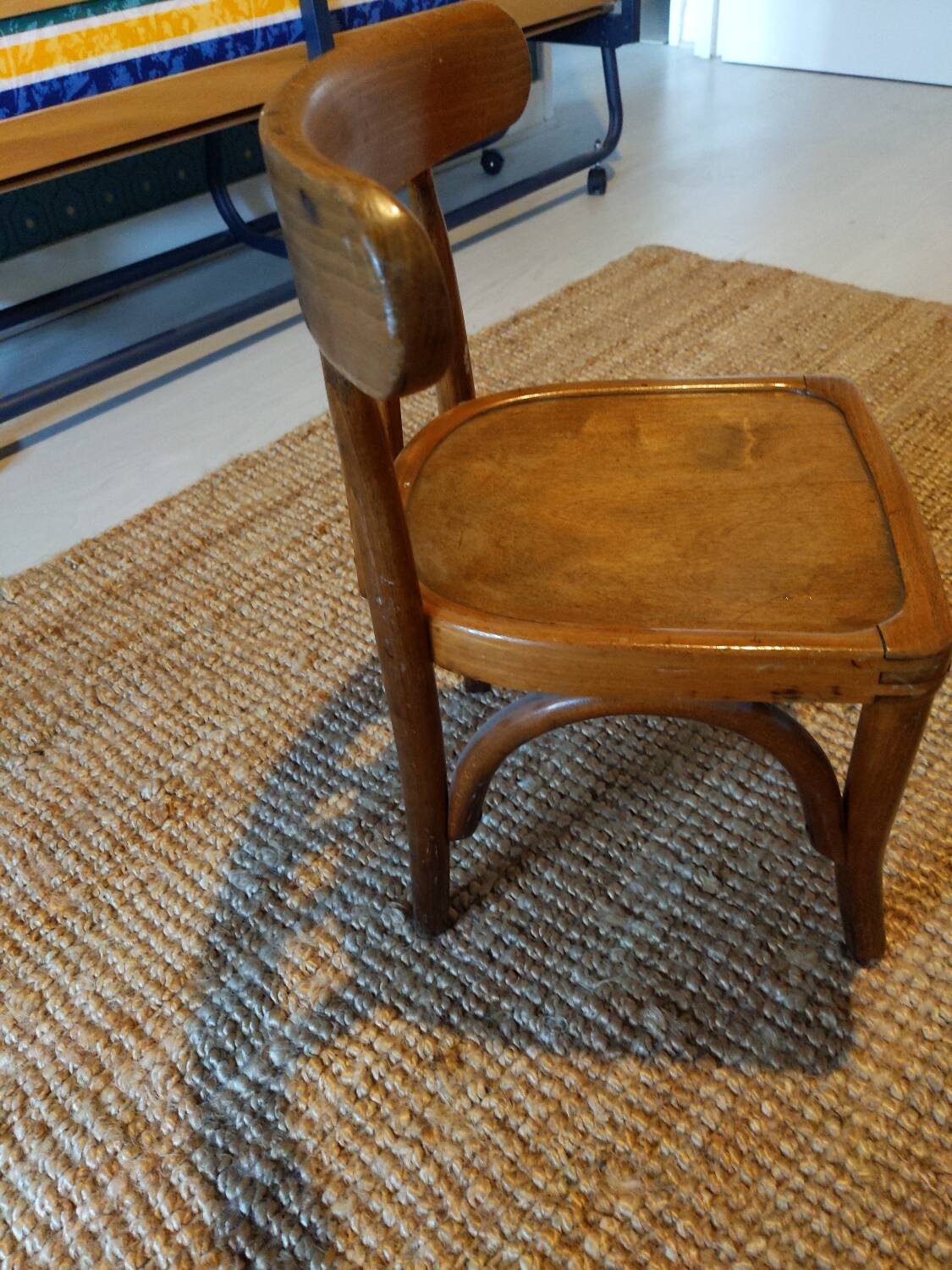 Baumann children's wooden chair signed