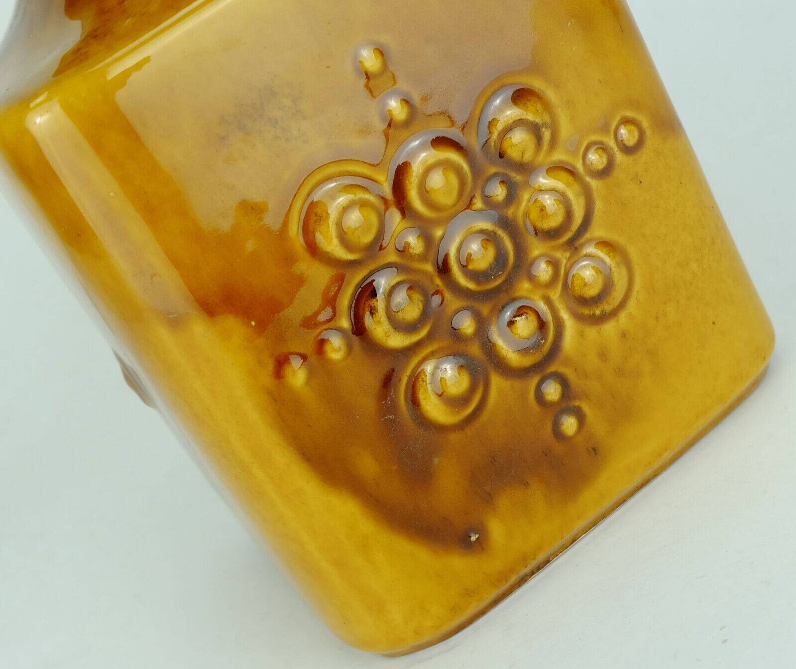 Carstens vase amber glaze relief decor model no. 7012-20