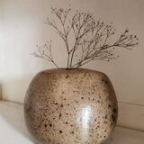 Vase caillou en grès brut, circa 1980