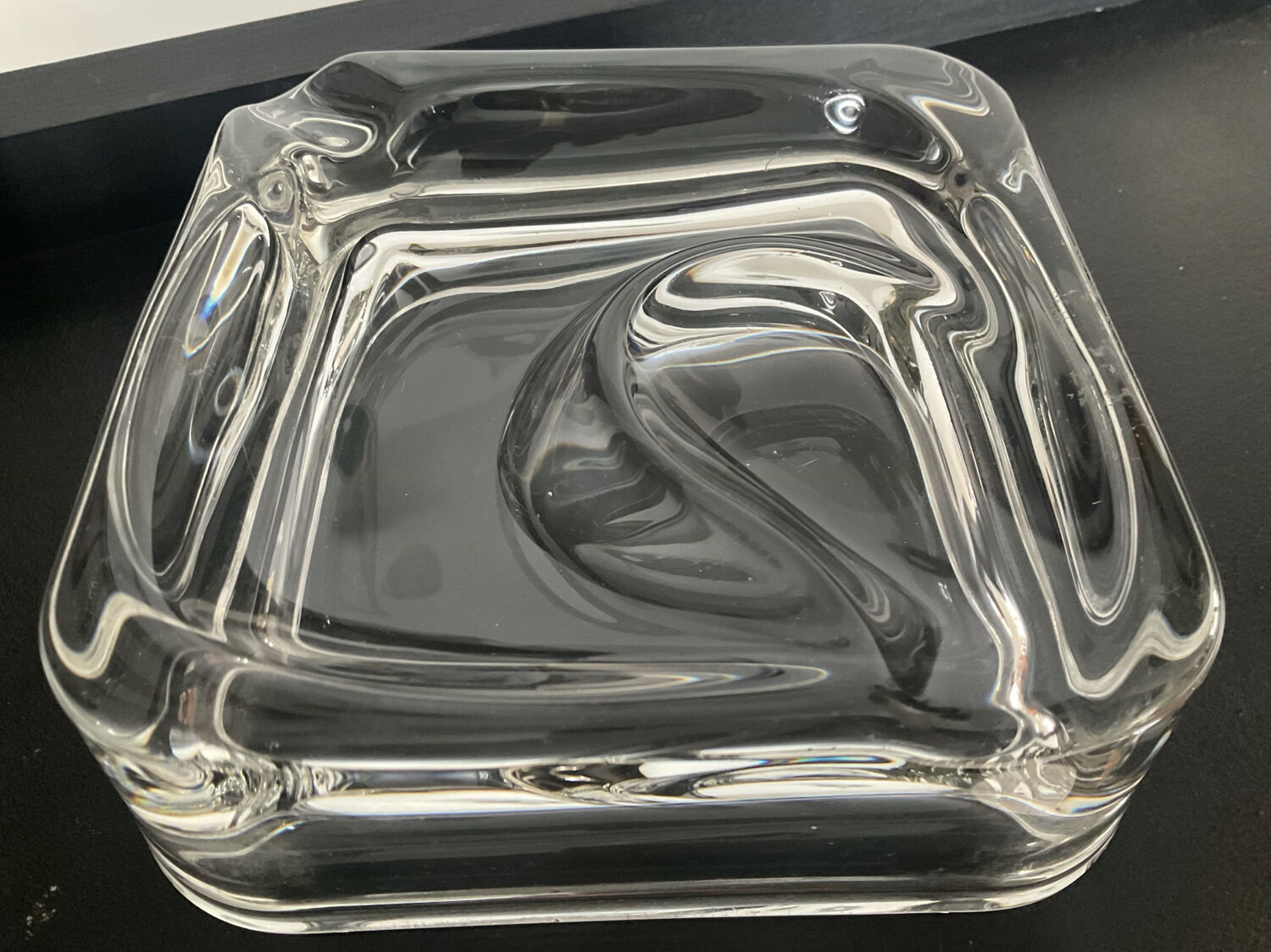 Vintage moulded glass catchall