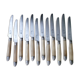 Box of 12 old table knives and 12 cheese knives Superior cutlery AB