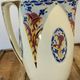 Art Deco bowl and dish from Saint-Amand, hand-painted floral decoration.