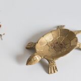 Ashtray / empty turtle brass pockets