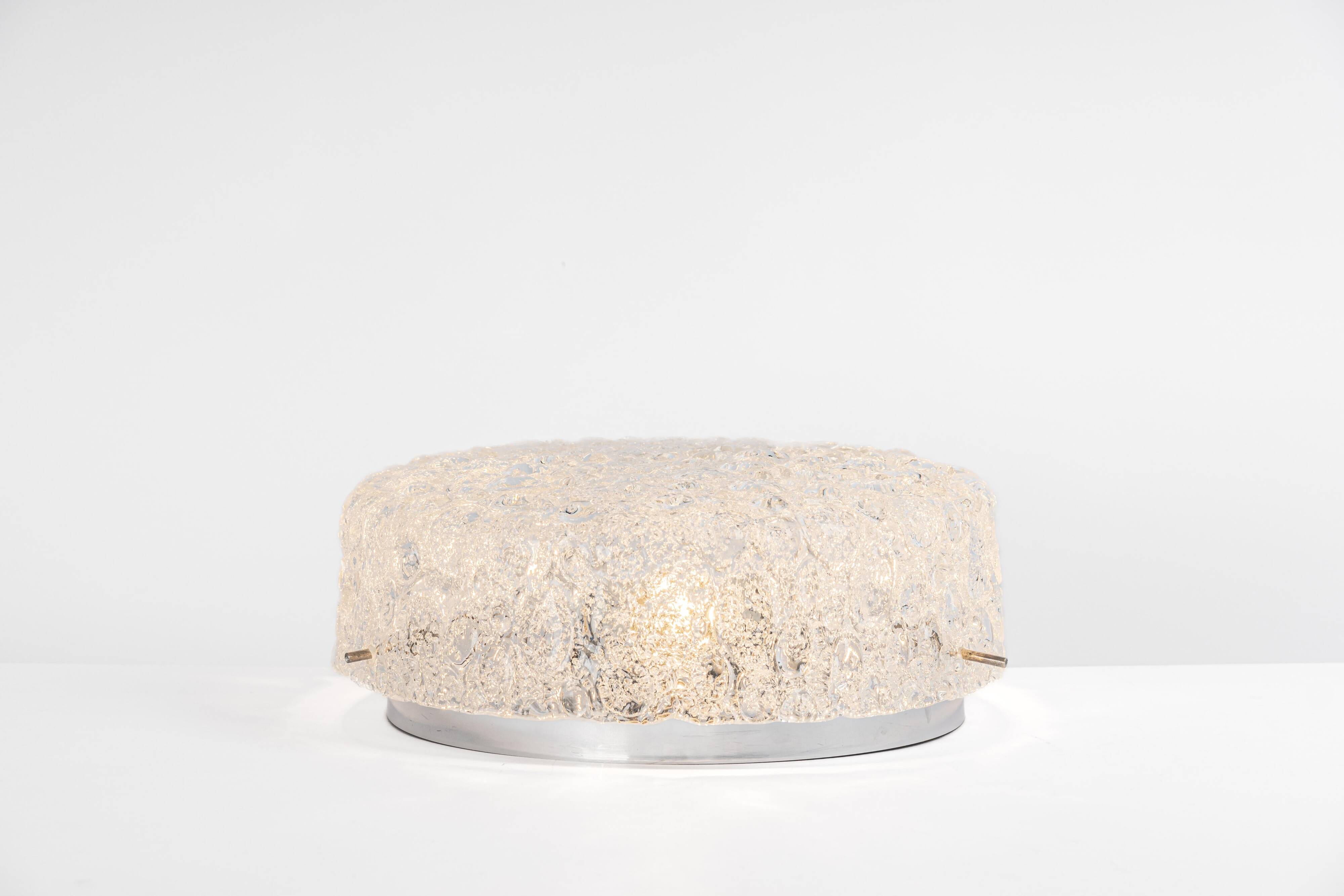 Large Murano glass ceiling light Hillebrand, Germany, 1970s.