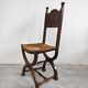 Pair of Neo-Renaissance oak chairs with straw seats, 1910