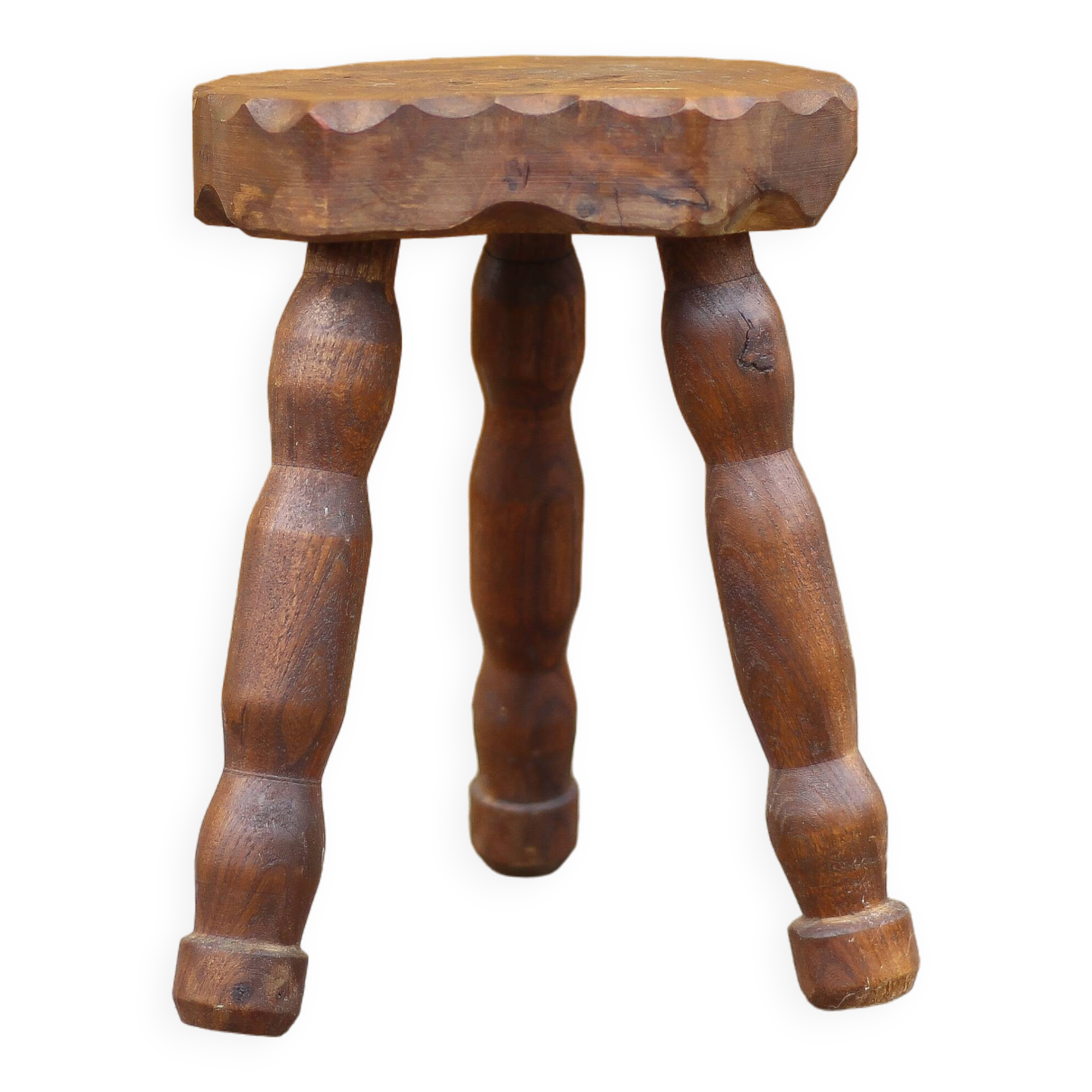 Vintage stool, small wooden stool, tripod stool, plant holder, interior decoration, stool