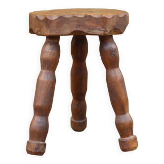 Vintage stool, small wooden stool, tripod stool, plant holder, interior decoration, stool