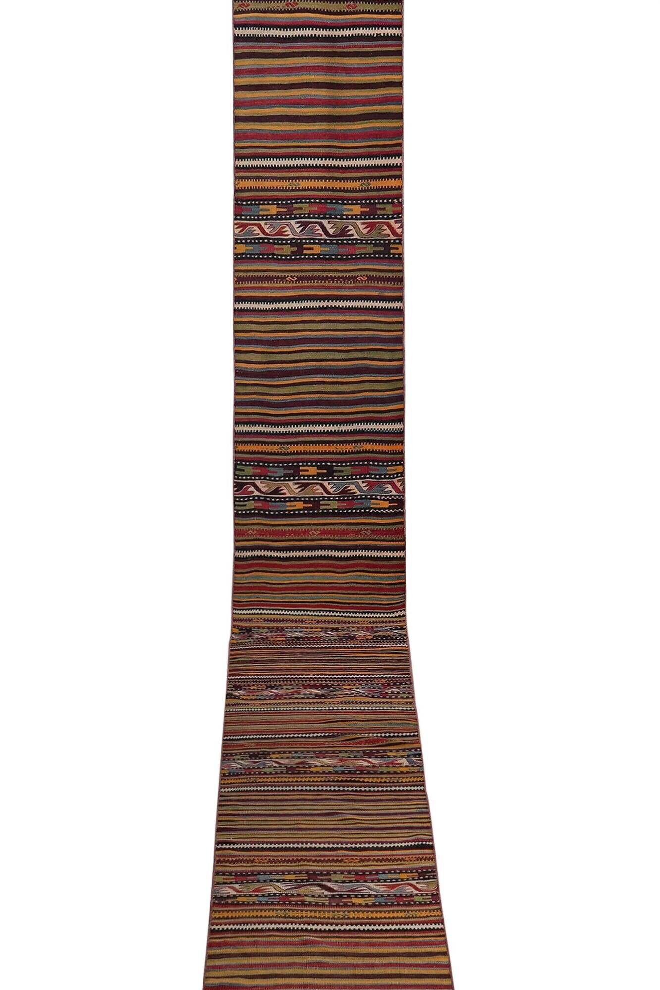 Vintage Turkish hallway rug 71x760 cm