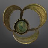 Brutalist bronze umbrella stand, Germany 1970s