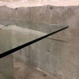 Post modern tempered glass table circa 1980
