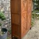Vintage solid oak cross-braced wardrobe 1940