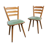 Pair of green Scandinavian chairs from the 1960s