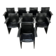 8 style Korium leather chairs in the style of Matteo Grassi