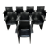 8 style Korium leather chairs in the style of Matteo Grassi