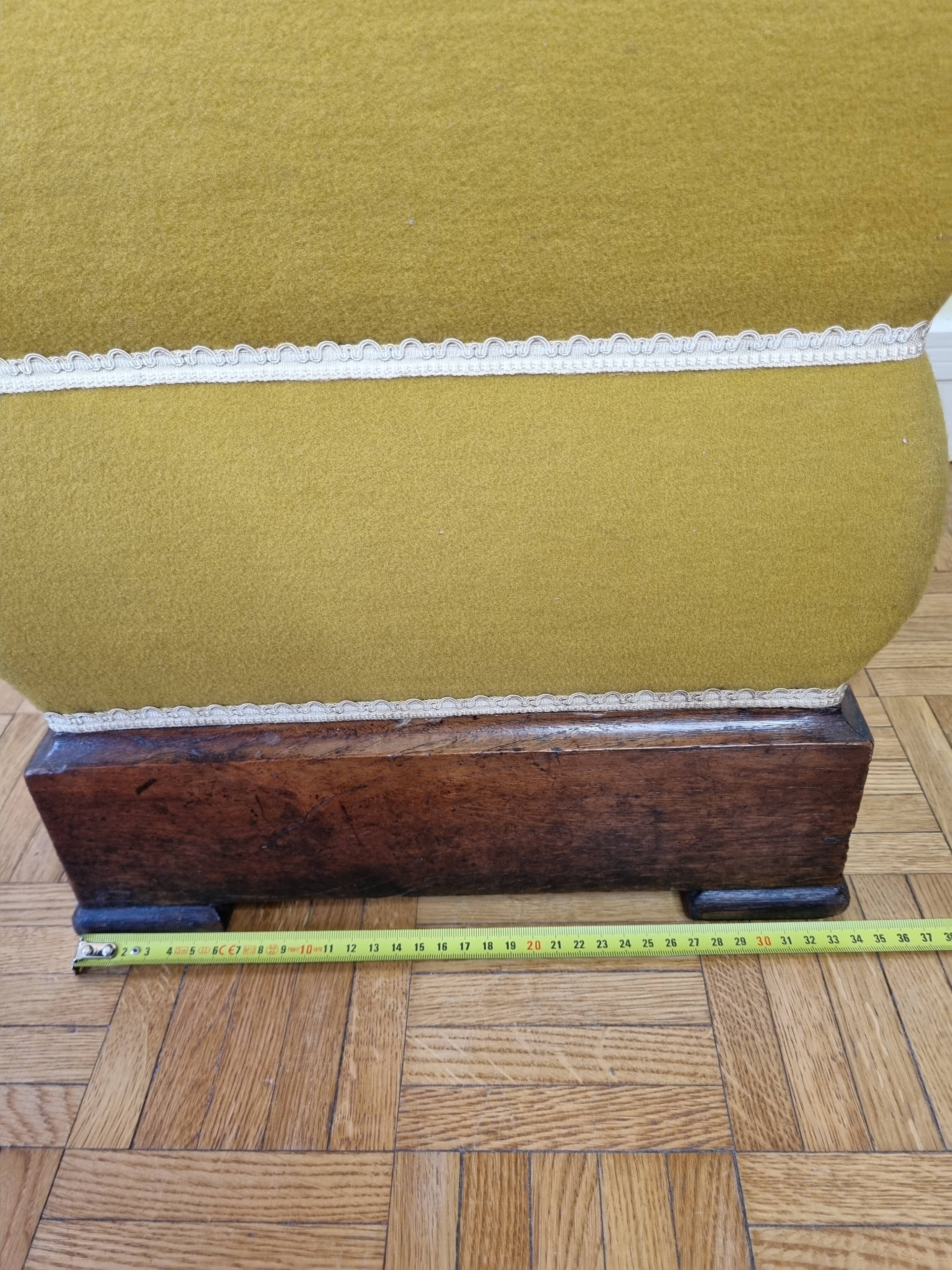 Ottoman ancient chest yellow broom