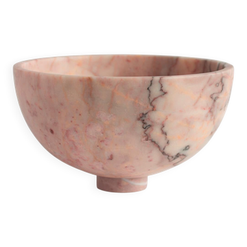 Coupe à fruits en marbre rose