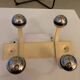 Vintage double ball coat hooks