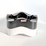 Paire de vide-poche Space Age | Noir et blanc | Walter Zeischegg pour Helit