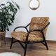 Vintage bamboo and rattan armchair