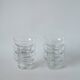 Set of 6 engraved crystal champagne glasses 1960