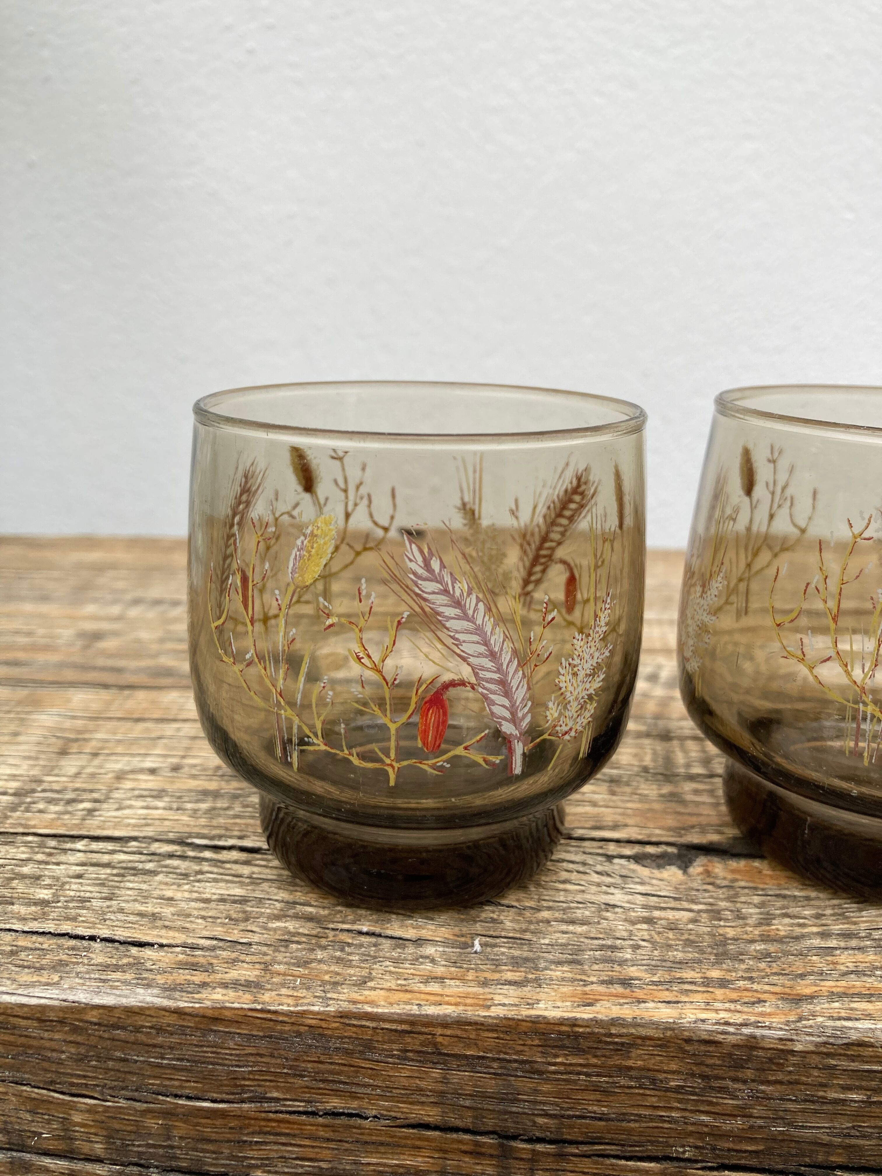 6 Verres à eau / orangeade Années 50