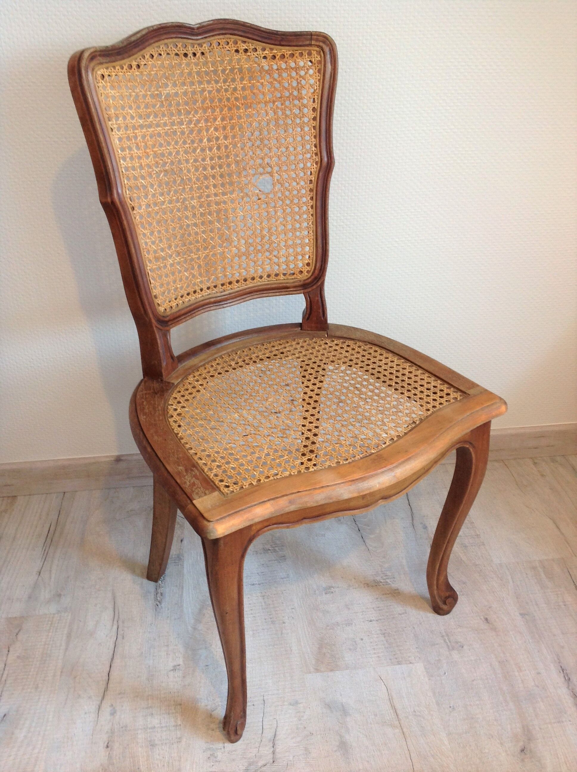 Louis XV style canned chair