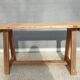 Table basse tréteau d'atelier d'atelier Pin