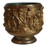 Spun brass planter