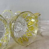 Set of 12 glasses - VMC Reims Arlequin champagne glasses - yellow decor