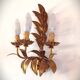 Vintage Italian Florentine wall light in gilded bronze from the 1970s.