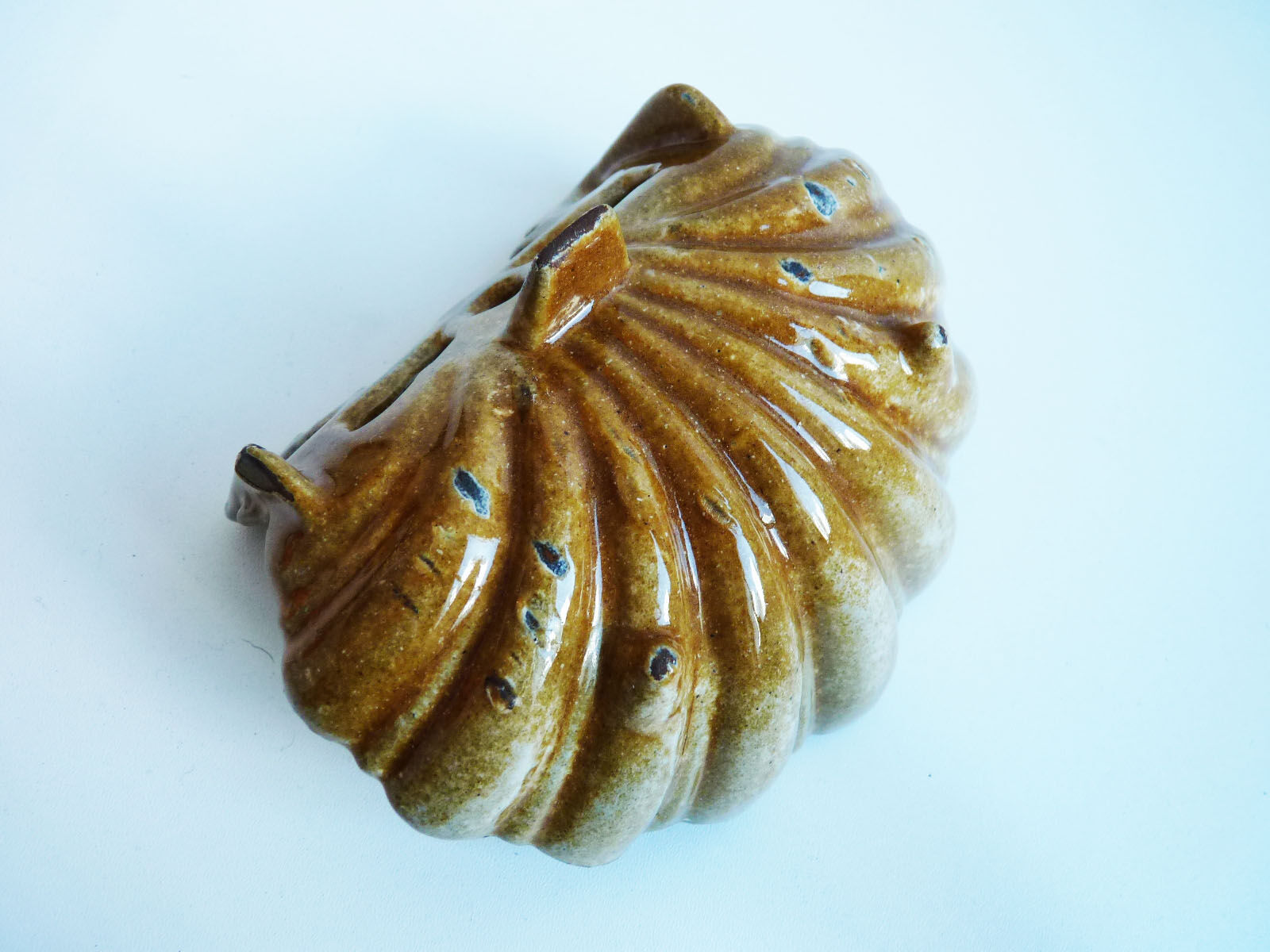 Enamelled cast iron shell soap port