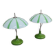 Pair of opaline lamp Space age Czech 1970