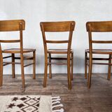 Parisian bistro chair troquet style Baumann, Fischel, Kohn, Lutherma in retro vintage beech wood