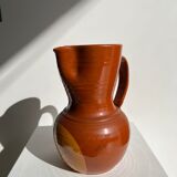 Two-tone brown ceramic wine pitcher H: 24cm