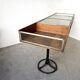 Oak and brass-mounted display cabinet on legs – Circa 1950