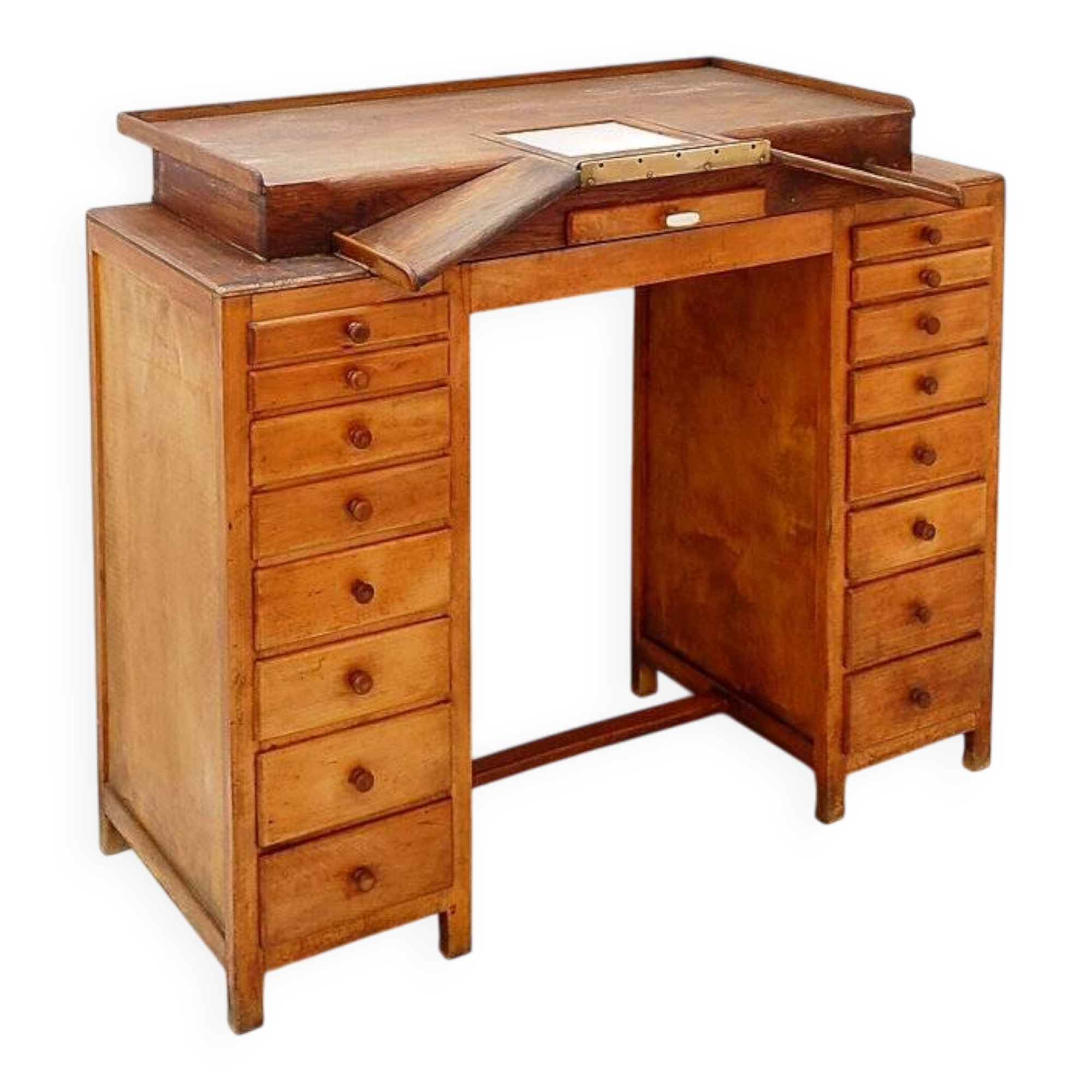 Auxilia watchmaker's workbench with illuminated glass top - early 20th century