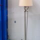 Lamppost twisted wrought iron and brass vintage