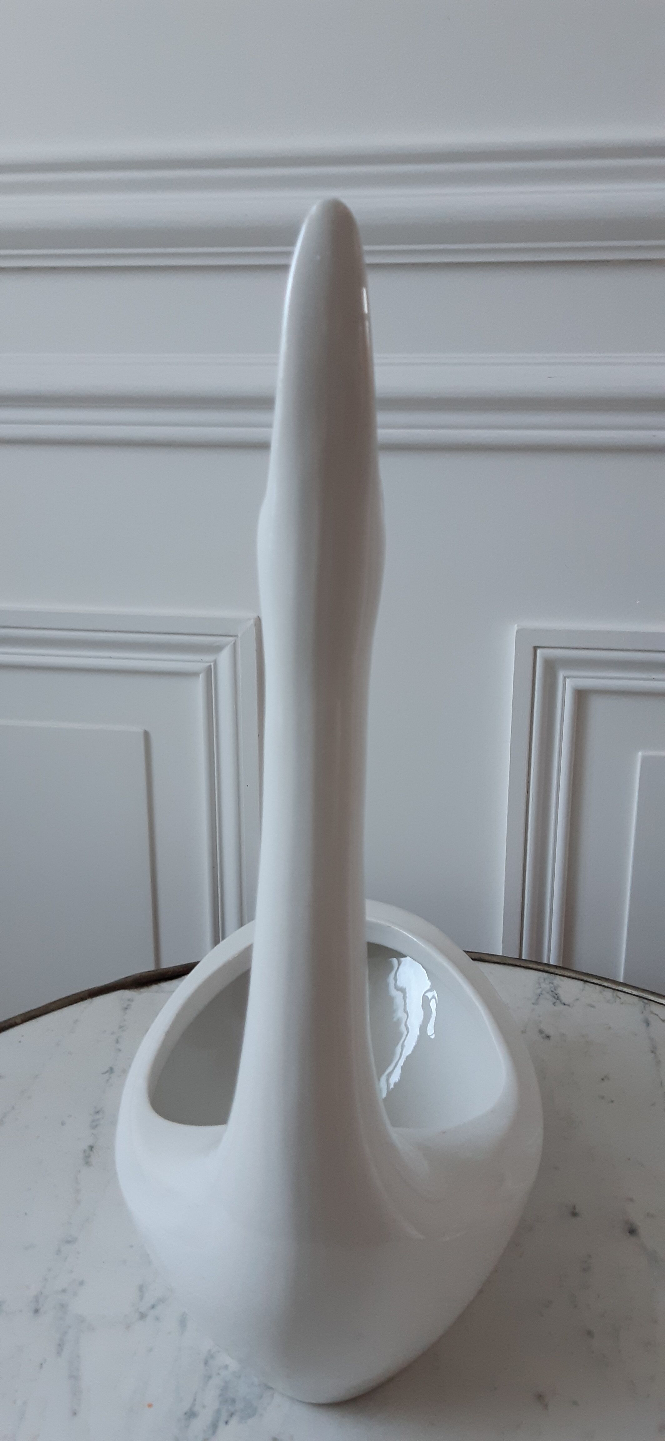 Ceramic swan planter pot cover 50s-60s