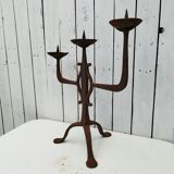 Candle holder pique candle candle 3 branches wrought iron
