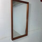Vintage Mid-Century Scandinavian Rectangular Teak Mirror, 1950s