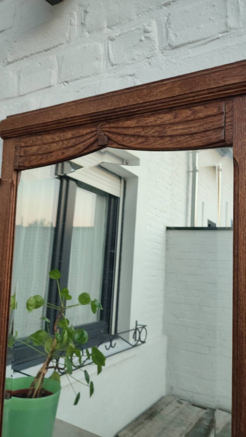 Miroir triptyque art déco chêne