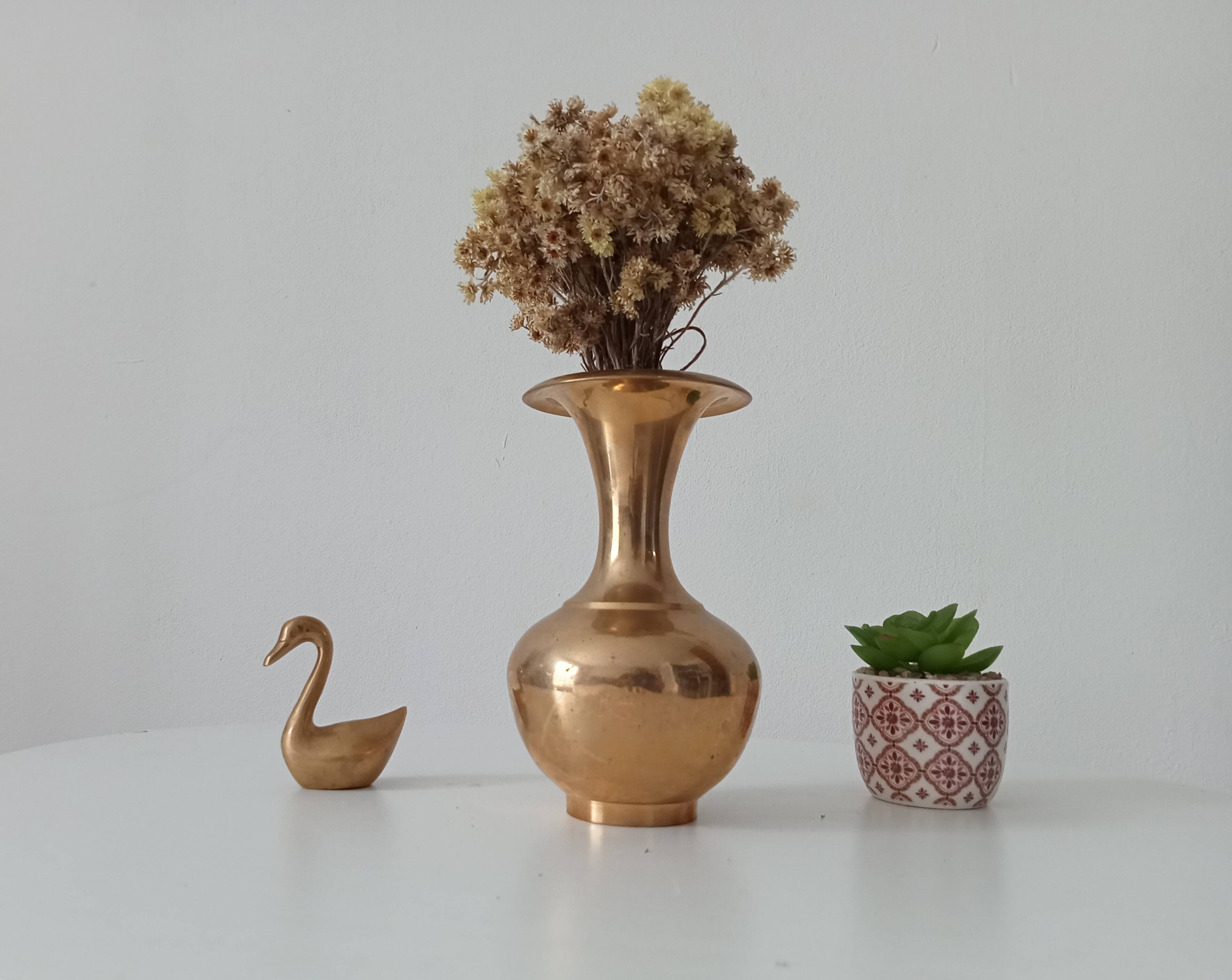 Vintage brass vase