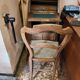 Set consisting of a small scriban desk and its antique chair.