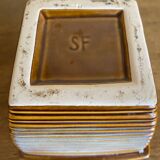 Vase en grès émaillé signé SF