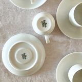 Rosenthal Studio Linie, white cups and saurcers, model DUO, designed by Ambrogio Pozzi