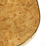 Small solid Mid Century brass wall mirror by Münchener Zierspiegel