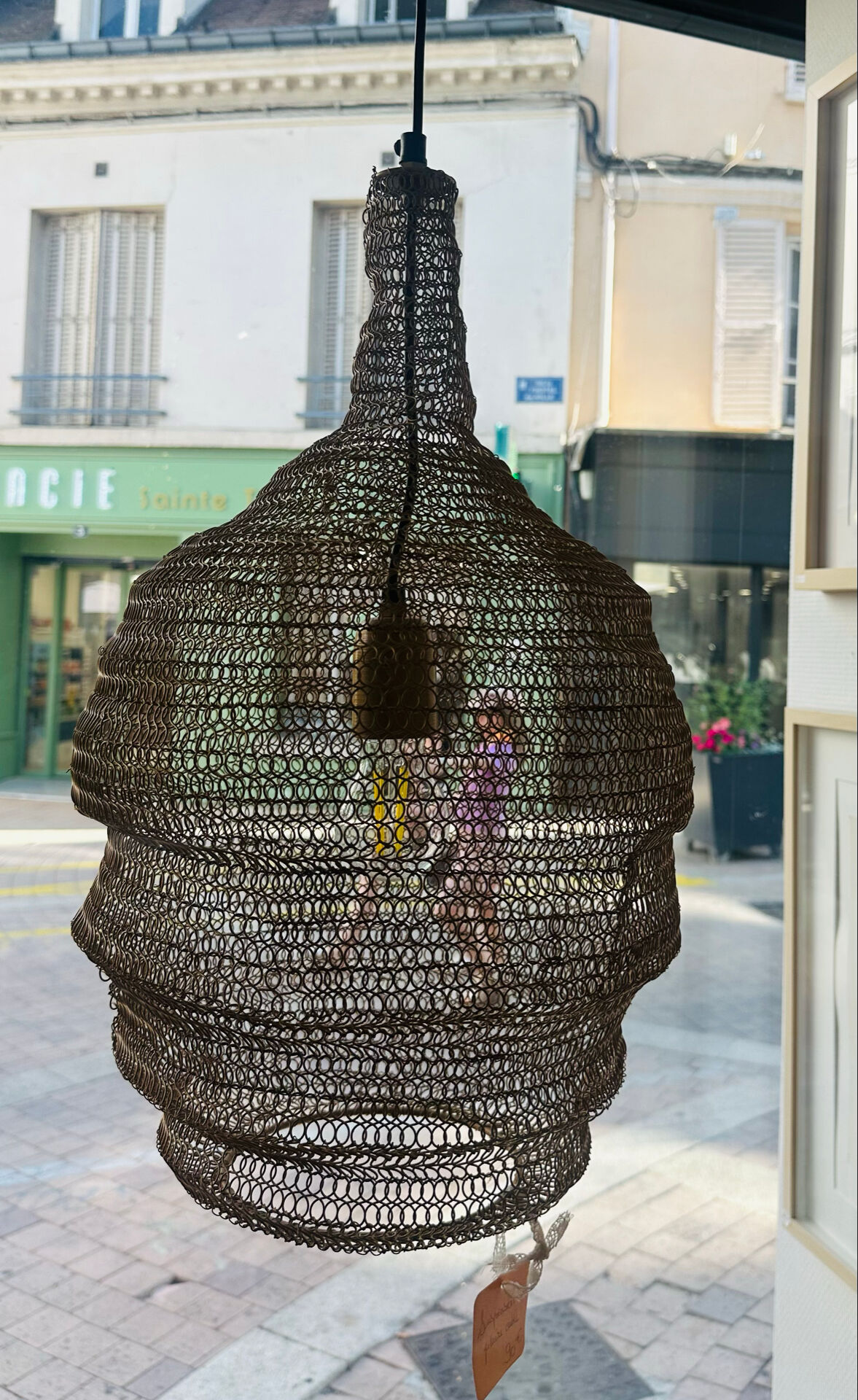 Wired metal luminaire