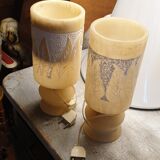 Pair of onix lamps